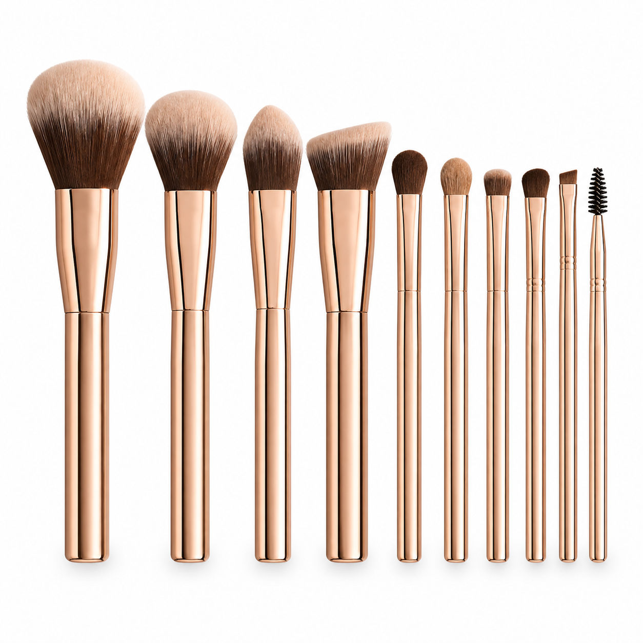 Rose Gold Makeup Brush Set